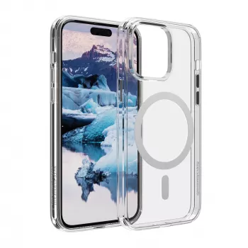 DBRAMANTE1928 IM61CL001854 Dėklas Apple iPhone 15 Pro, perdirbtas plastikas, permatomas/baltas, MagSafe
