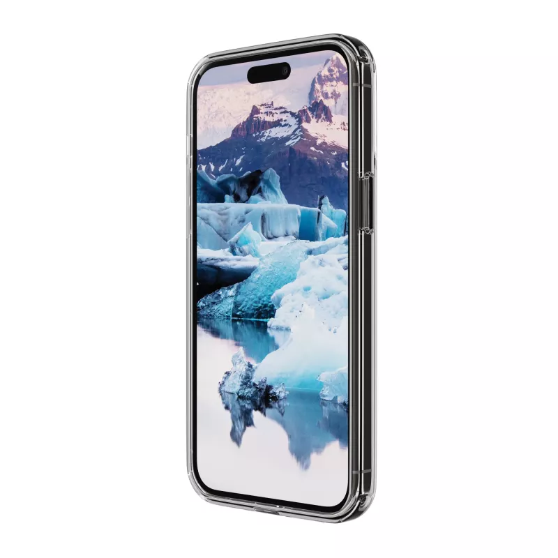 DBRAMANTE1928 IM67CL001875 Apsauginis dėklas Apple iPhone 15 Pro Max, permatomas/baltas, iš 100% perdirbto ir perdirbamo plastiko, su MagSafe