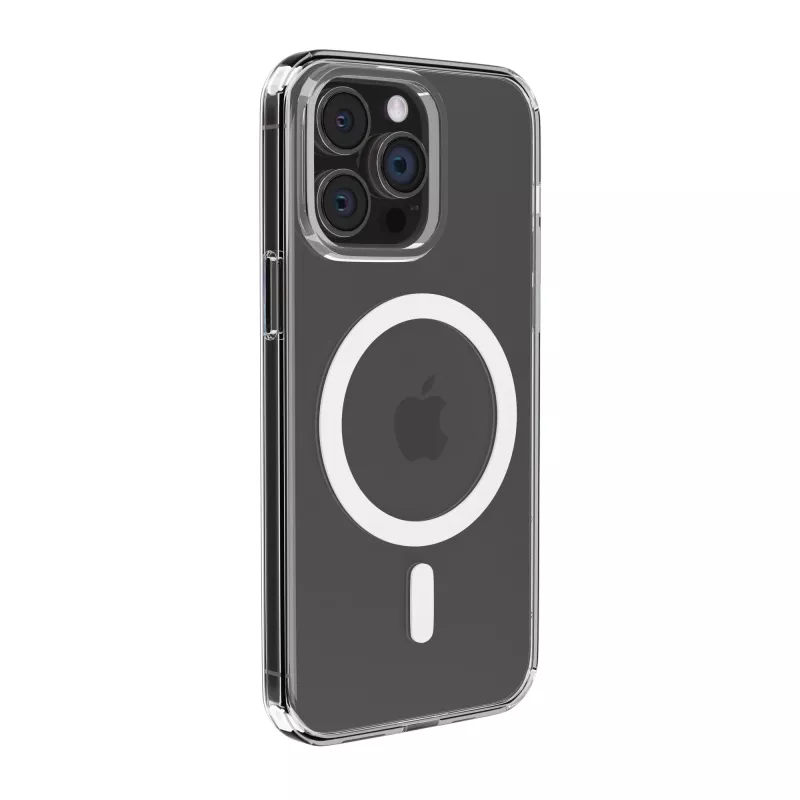DBRAMANTE1928 IM67CL001875 Apsauginis dėklas Apple iPhone 15 Pro Max, permatomas/baltas, iš 100% perdirbto ir perdirbamo plastiko, su MagSafe