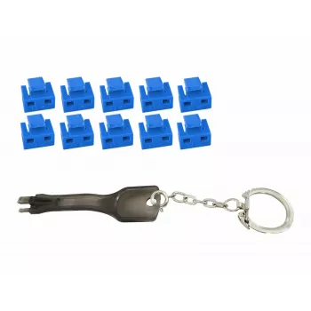 Microconnect MC-RJ45PORTBLOCK-B RJ-45 prievadų blokatorius mėlynas 10 vnt.