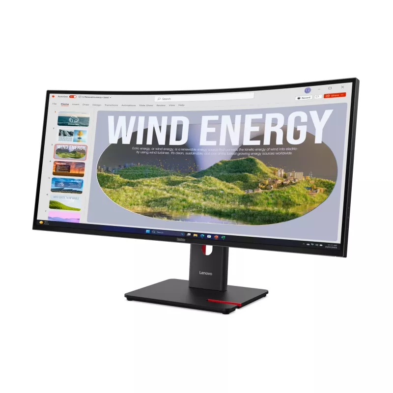 Lenovo ThinkVision T34WD-40 Monitor, 86,4 cm (34 colių), 3440 x 1440 pikselių, Wide Quad HD, LED, 6 ms, Juodas