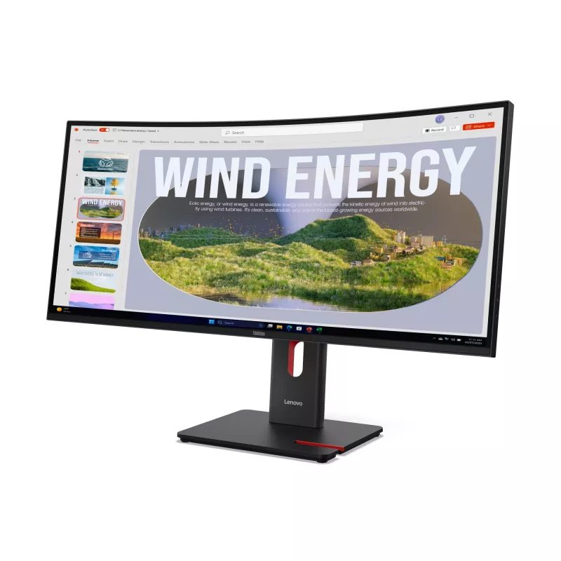 Lenovo ThinkVision T34WD-40 Monitor, 86,4 cm (34 colių), 3440 x 1440 pikselių, Wide Quad HD, LED, 6 ms, Juodas