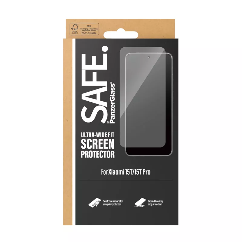 PanzerGlass SAFE. by ® Ekrano apsauga Xiaomi 15T | 15T Pro | Ultra-Wide Fit