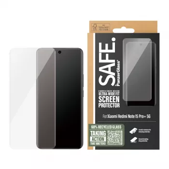 PanzerGlass SAFE. by ® Apsauginis stikliukas Xiaomi Redmi Note 15 Pro+ 5G | Ultra-Wide Fit