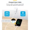 StarTech.com 1 m (3,3 pėdų) baltas USB-C įkrovimo laidas 2 vnt. pakuotė, USB C laidas, USB 2.0 Type-C nešiojamojo kompiuterio įkroviklio laidas, 60W 3A Power Delivery, TPE apvalkalas, USB-C duomenų perdavimo laidas, M/M