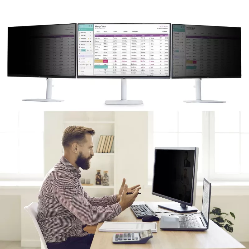 „StarTech.com“ magnetinis privatumo ekrano filtras 24 colių 16:10 monitoriui, nuimamas, antirefleksinis/blizgus, mažinantis mėlyną šviesą, TAA