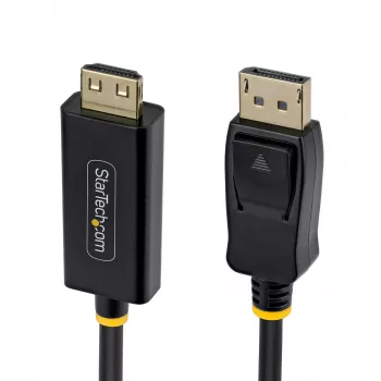 StarTech.com 2 m DisplayPort į HDMI adapterio laidas su fiksavimo jungtimis, 4K 60Hz, HDR, vienakryptis DP į HDMI vaizdo keitiklis, DP staliniam kompiuteriui prie HDMI monitoriaus