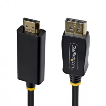 StarTech.com 2 m DisplayPort į HDMI adapterio laidas su fiksavimo jungtimis, 4K 60Hz, HDR, vienakryptis DP į HDMI vaizdo keitiklis, DP staliniam kompiuteriui prie HDMI monitoriaus