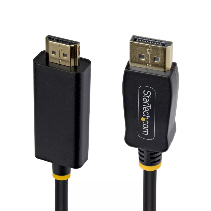 StarTech.com 2 m DisplayPort į HDMI adapterio laidas su fiksavimo jungtimis, 4K 60Hz, HDR, vienakryptis DP į HDMI vaizdo keitiklis, DP staliniam kompiuteriui prie HDMI monitoriaus