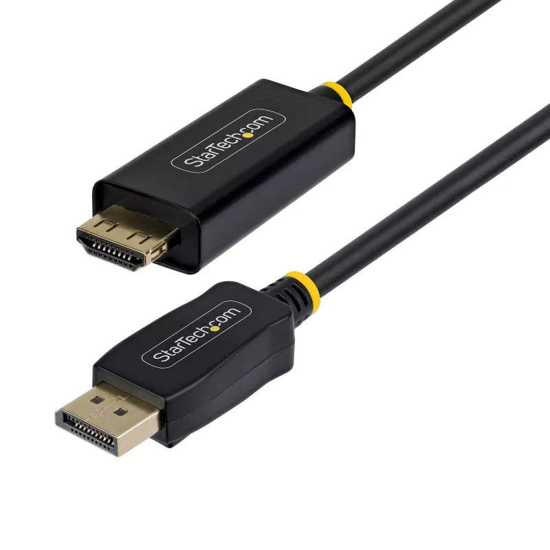StarTech.com 2 m DisplayPort į HDMI adapterio laidas su fiksavimo jungtimis, 4K 60Hz, HDR, vienakryptis DP į HDMI vaizdo keitiklis, DP staliniam kompiuteriui prie HDMI monitoriaus