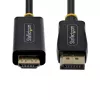StarTech.com 2 m DisplayPort į HDMI adapterio laidas su fiksavimo jungtimis, 4K 60Hz, HDR, vienakryptis DP į HDMI vaizdo keitiklis, DP staliniam kompiuteriui prie HDMI monitoriaus