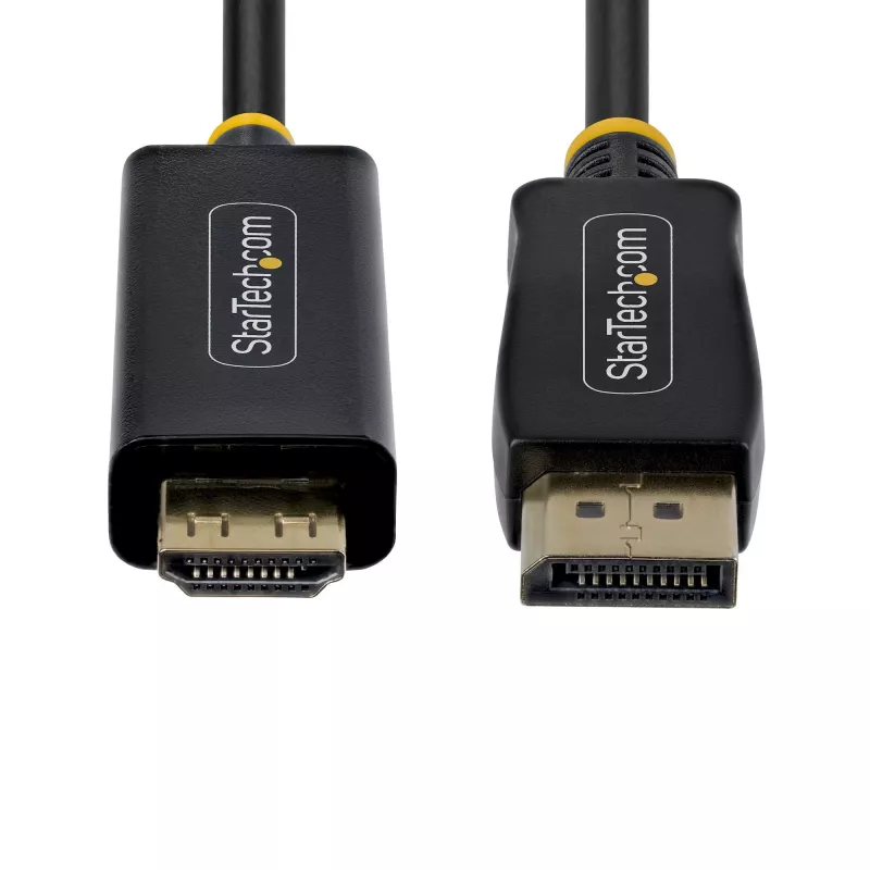 StarTech.com 2 m DisplayPort į HDMI adapterio laidas su fiksavimo jungtimis, 4K 60Hz, HDR, vienakryptis DP į HDMI vaizdo keitiklis, DP staliniam kompiuteriui prie HDMI monitoriaus