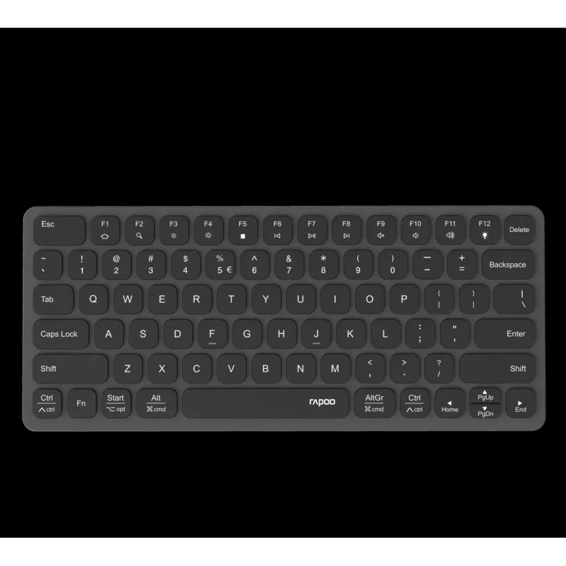 Rapoo UCK-6001 itin plona klaviatūra su 8-in-1 USB-C daugiafunkciu adapteriu, QWERTZ