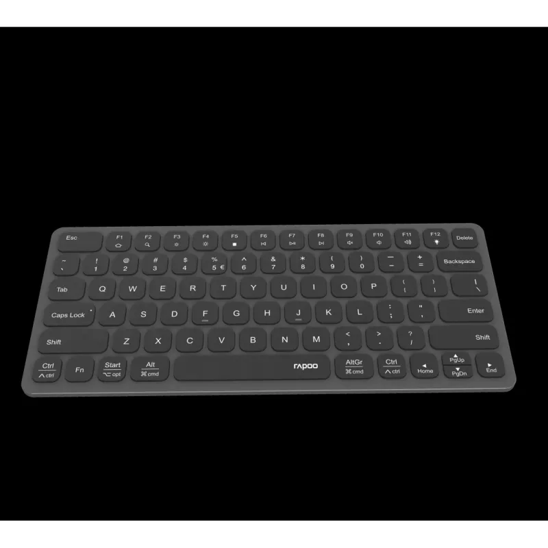 Rapoo UCK-6001 itin plona klaviatūra su 8-in-1 USB-C daugiafunkciu adapteriu, QWERTZ