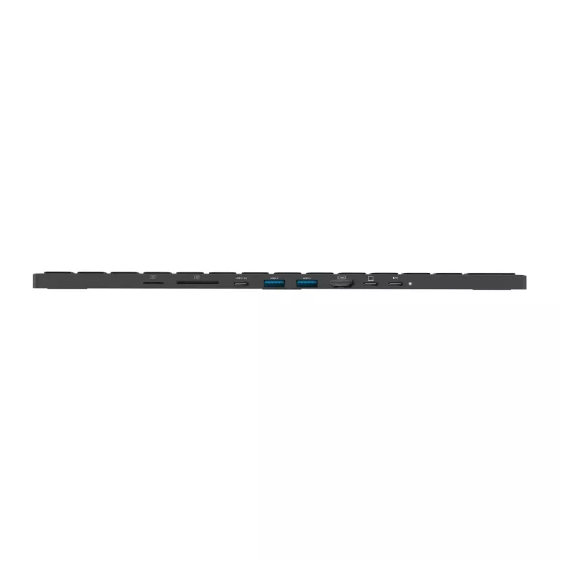 Rapoo UCK-6001 itin plona klaviatūra su 8-in-1 USB-C daugiafunkciu adapteriu, QWERTZ