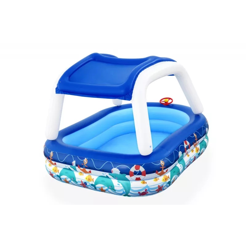 Bestway Sea Captain Inflatable Family Pool su UV Careful saulės skydeliu