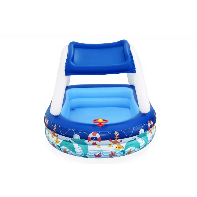 Bestway Sea Captain Inflatable Family Pool su UV Careful saulės skydeliu