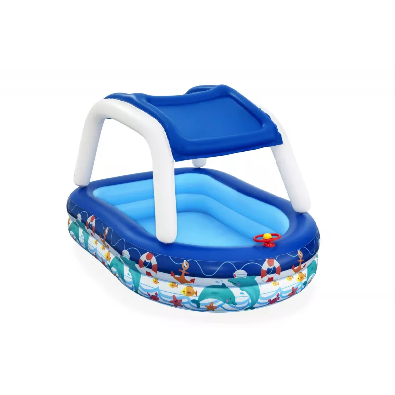Bestway Sea Captain Inflatable Family Pool su UV Careful saulės skydeliu