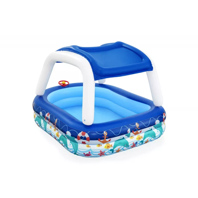 Bestway Sea Captain Inflatable Family Pool su UV Careful saulės skydeliu
