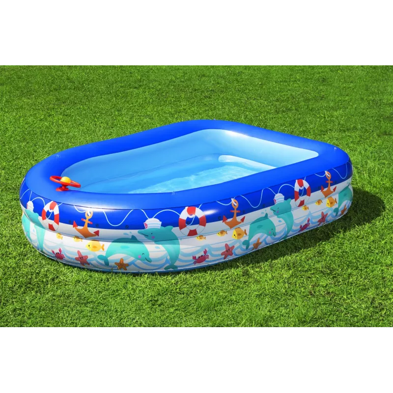 Bestway Sea Captain Inflatable Family Pool su UV Careful saulės skydeliu