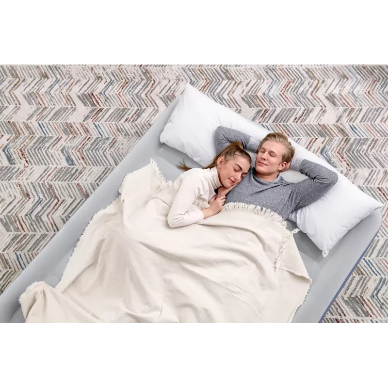 Pripučiamas čiužinys Bestway Tritech Queen su įmontuotu siurbliu ir antimikrobine danga 2,03 m x 1,52 m x 51 cm