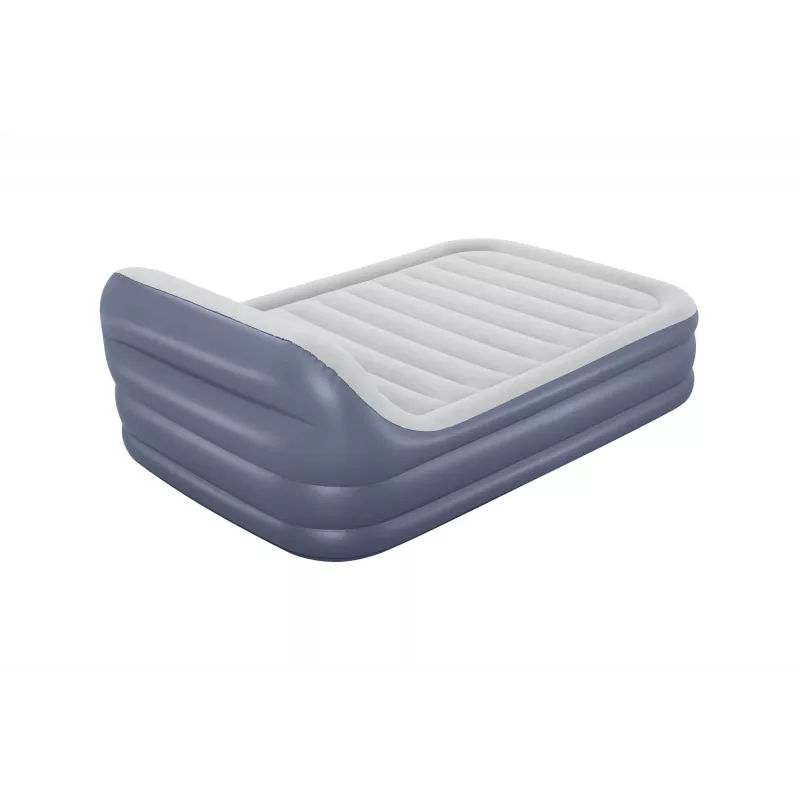 Bestway Tritech SleekFlow Headboard pripučiamas čiužinys Queen su įmontuotu AC siurbliu ir antimikrobine danga 2,26 m x 1,52 m x 84 cm