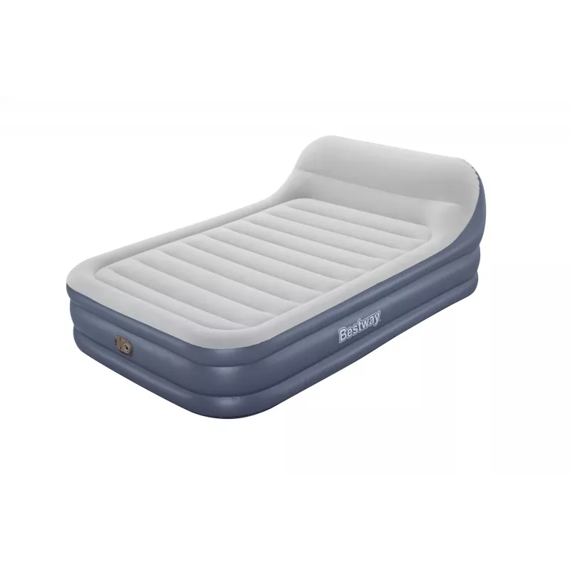 Bestway Tritech SleekFlow Headboard pripučiamas čiužinys Queen su įmontuotu AC siurbliu ir antimikrobine danga 2,26 m x 1,52 m x 84 cm