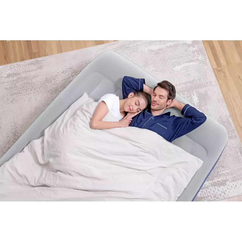 Bestway Tritech pripučiamas čiužinys Queen su įmontuotu AC siurbliu ir antimikrobine danga 2,03 m x 1,52 m x 46 cm