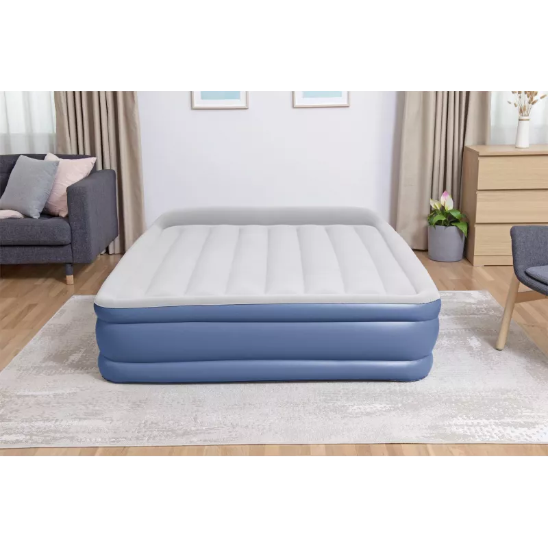 Bestway Tritech pripučiamas čiužinys Queen su įmontuotu AC siurbliu ir antimikrobine danga 2,03 m x 1,52 m x 46 cm