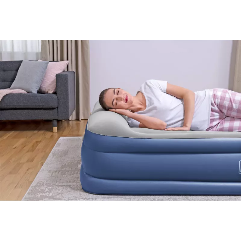 Bestway Tritech pripučiamas čiužinys Queen su įmontuotu AC siurbliu ir antimikrobine danga 2,03 m x 1,52 m x 46 cm
