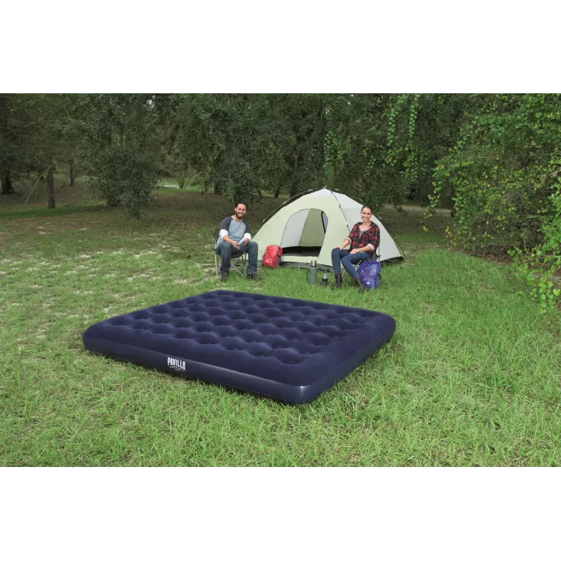 Bestway Flocked pripučiamas čiužinys King - 2,03 m x 1,83 m x 22 cm, dvivietis
