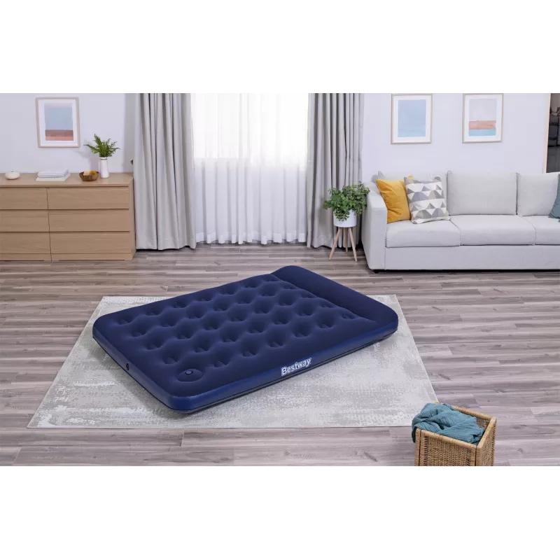 Pripučiamas čiužinys Bestway Full su įmontuotu kojiniu siurbliu 1,91 m x 1,37 m x 28 cm