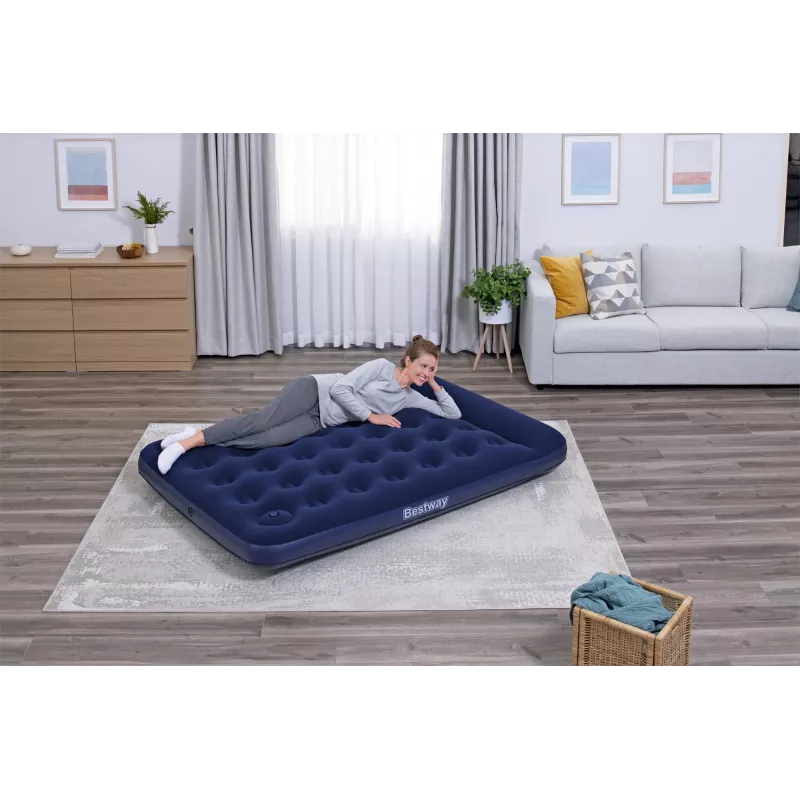 Pripučiamas čiužinys Bestway Full su įmontuotu kojiniu siurbliu 1,91 m x 1,37 m x 28 cm