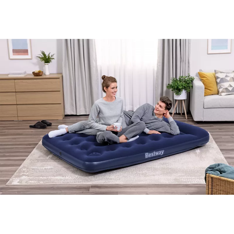 Pripučiamas čiužinys Bestway Full su įmontuotu kojiniu siurbliu 1,91 m x 1,37 m x 28 cm