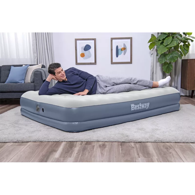 Pripučiamas čiužinys Bestway Tritech Queen su įkraunamu siurbliu 2,03 m x 1,52 m x 36 cm