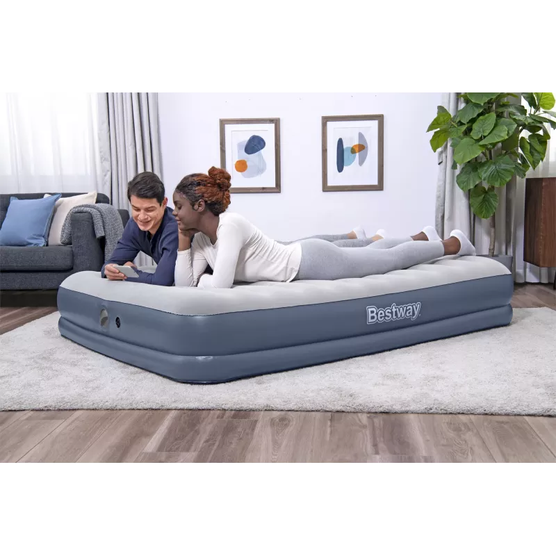 Pripučiamas čiužinys Bestway Tritech Queen su įkraunamu siurbliu 2,03 m x 1,52 m x 36 cm