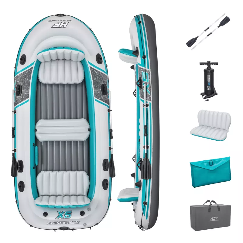 Bestway Hydro-Force Adventure Elite X5 pripučiamas plaustų rinkinys 3.64 m