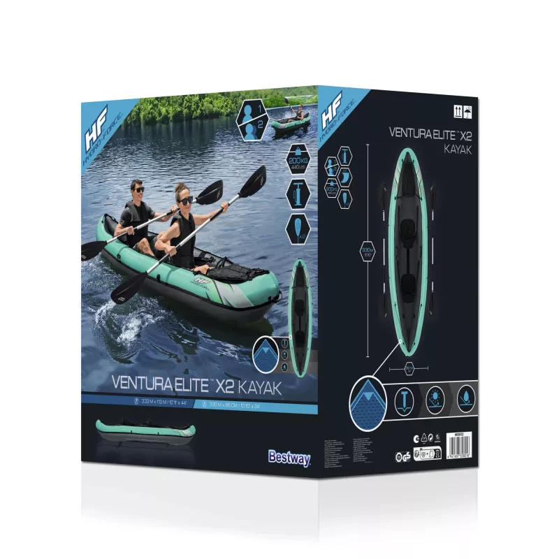 Pripučiamas baidarės rinkinys Bestway Hydro-Force Ventura Elite X2 3.30 m