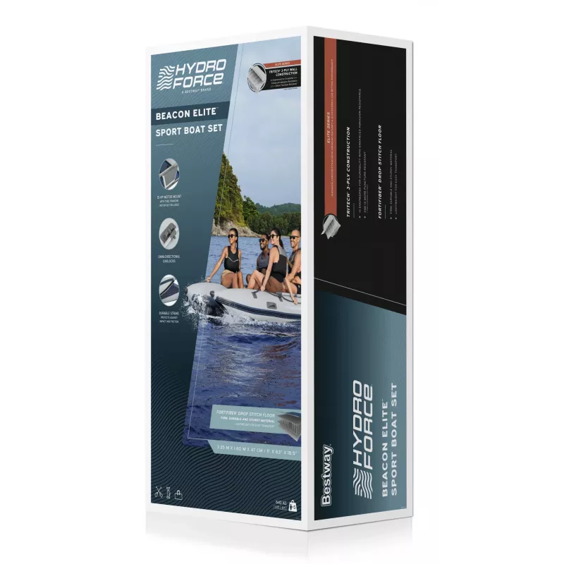 Bestway Hydro Force Beacon Elite 5 vietų pripučiama sportinė valtis 3.35 m