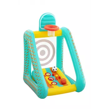 Bestway Perfect Aim 3 viename pripučiamas kiemo žaidimų centras, 5 metai, PVC, įvairiaspalvis