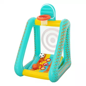 Bestway Perfect Aim 3 viename pripučiamas kiemo žaidimų centras, 5 metai, PVC, įvairiaspalvis