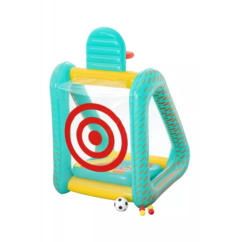 Bestway Perfect Aim 3 viename pripučiamas kiemo žaidimų centras, 5 metai, PVC, įvairiaspalvis