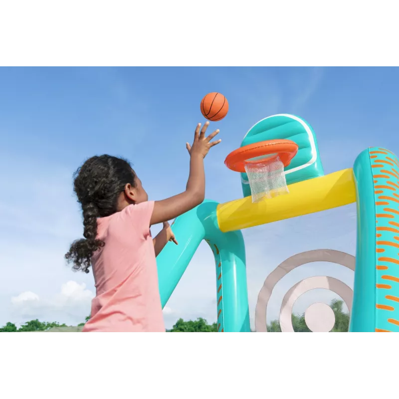 Bestway Perfect Aim 3 viename pripučiamas kiemo žaidimų centras, 5 metai, PVC, įvairiaspalvis