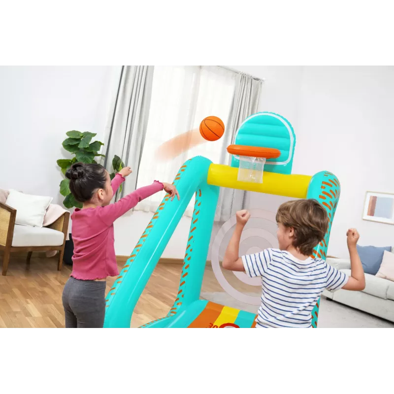 Bestway Perfect Aim 3 viename pripučiamas kiemo žaidimų centras, 5 metai, PVC, įvairiaspalvis