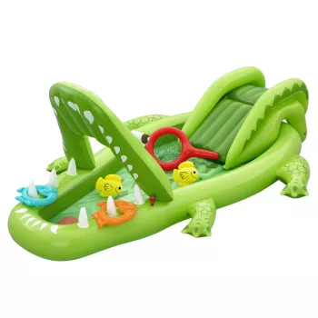 Bestway Later Gator pripučiamas vandens žaidimų centras ir baseinas vaikams 2,34 m x 1,63 m x 87 cm