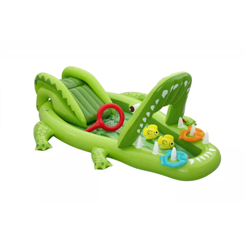 Bestway Later Gator pripučiamas vandens žaidimų centras ir baseinas vaikams 2,34 m x 1,63 m x 87 cm