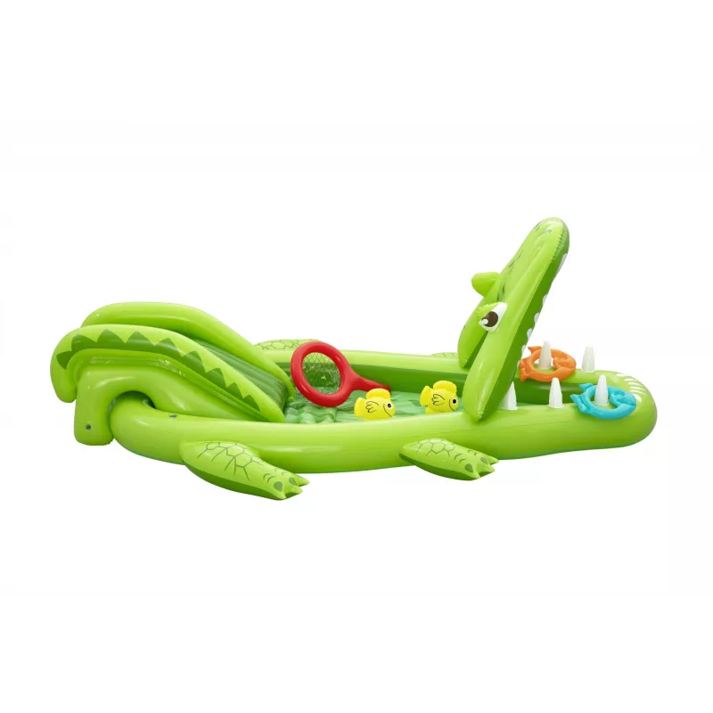 Bestway Later Gator pripučiamas vandens žaidimų centras ir baseinas vaikams 2,34 m x 1,63 m x 87 cm
