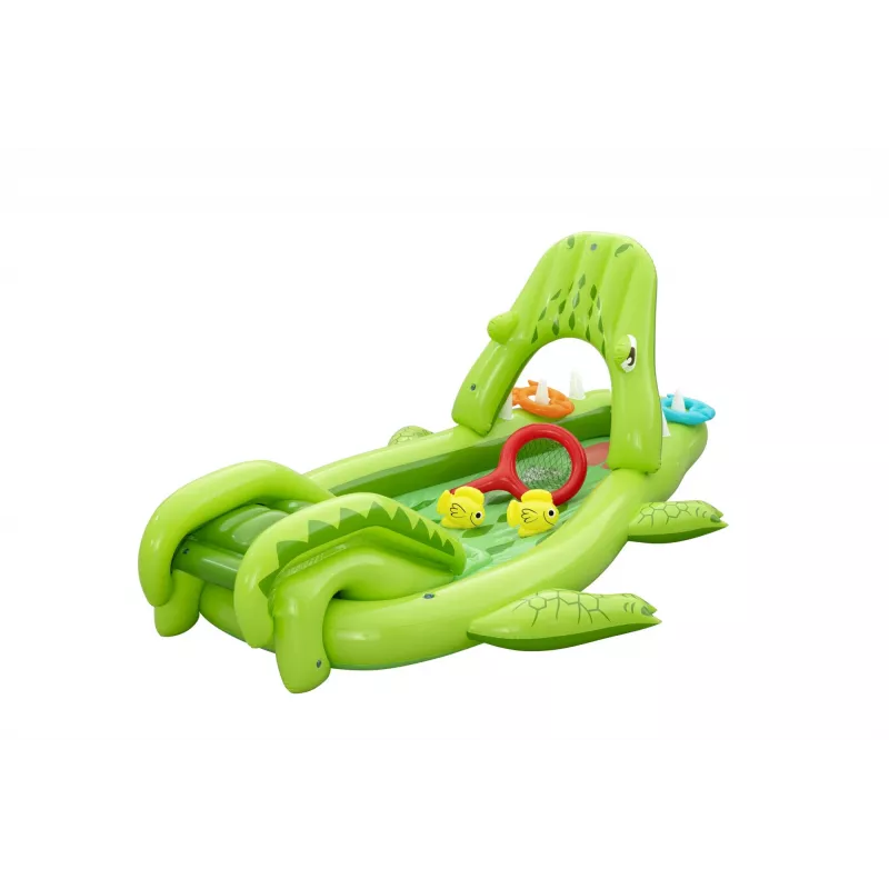 Bestway Later Gator pripučiamas vandens žaidimų centras ir baseinas vaikams 2,34 m x 1,63 m x 87 cm
