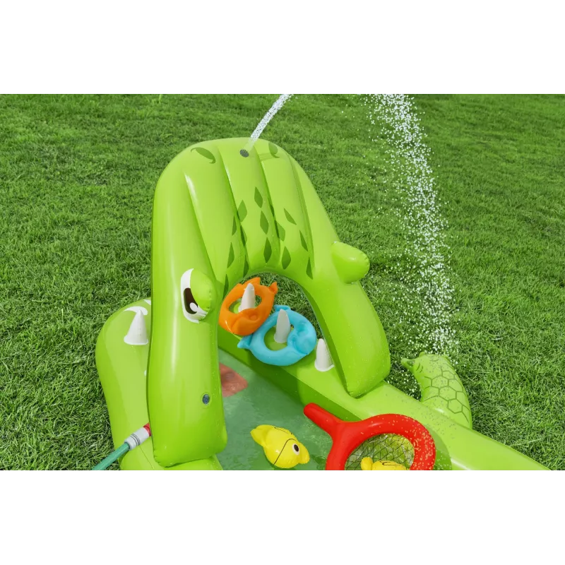 Bestway Later Gator pripučiamas vandens žaidimų centras ir baseinas vaikams 2,34 m x 1,63 m x 87 cm