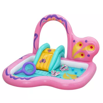 Bestway Butterfly Wonder pripučiamas vandens žaidimų centras su baseinu 1.80 m x 1.80 m x 1.17 m
